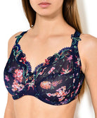 Soutien-gorge grande taille armature Lise Charmel Fête de Venise Bleu Pérou 