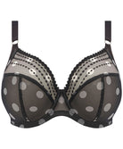 Soutien-gorge grande taille armature plongeant Elomi Matilda Black dot EL8900-BDT