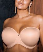 Soutien-gorge grande taille bandeau moulé avec armatures Elomi Smooth sahara EL4300-SAH