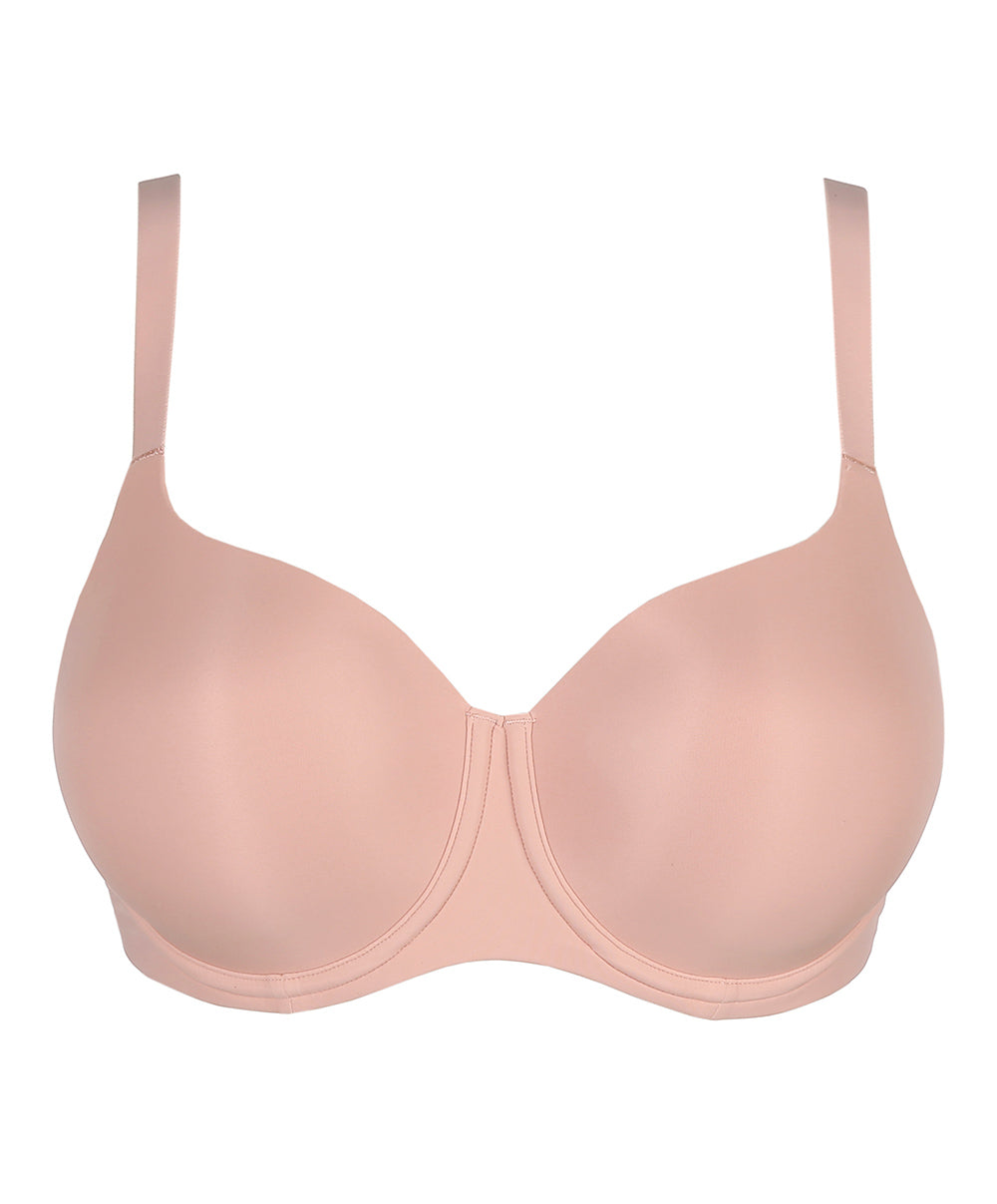 Soutien-gorge grande taille couvrant rembourré lisse forme coeur invisible à armatures PrimaDonna Figuras rose poudré 0263250-PWD