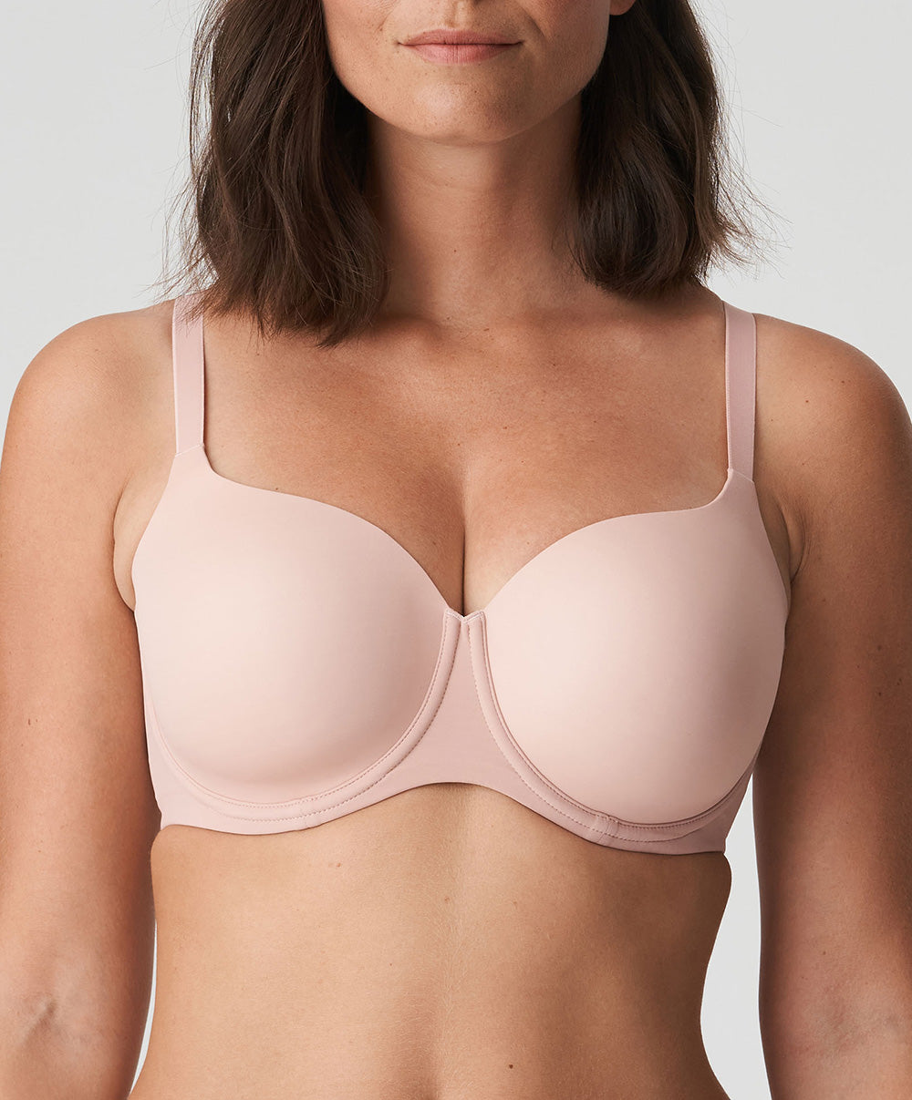 Soutien-gorge grande taille couvrant rembourré lisse forme coeur invisible à armatures PrimaDonna Figuras rose poudré 0263250-PWD
