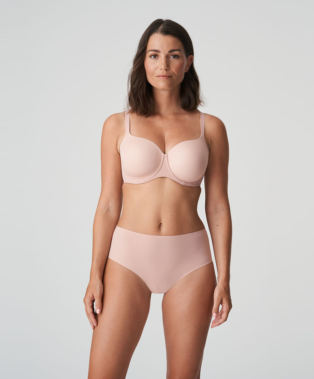 Soutien-gorge grande taille couvrant rembourré lisse forme coeur invisible à armatures PrimaDonna Figuras rose poudré 0263250-PWD