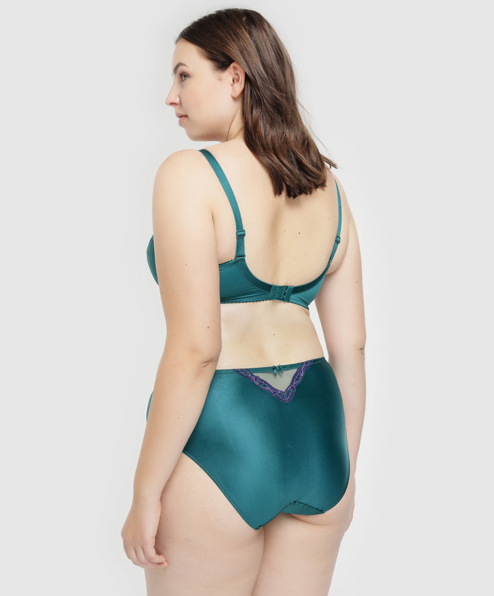 Soutien-gorge grande taille armature en soie Lise Charmel Splendeur soie turquoise ACC6180-ST