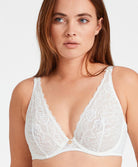 Soutien-gorge grande taille triangle plunge Rosessence opale Aubade HK12-02-OPAL