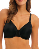 Soutien-gorge minimiseur bonnets moulés lisses Wacoal Back Appeal noir WA857303-BLK