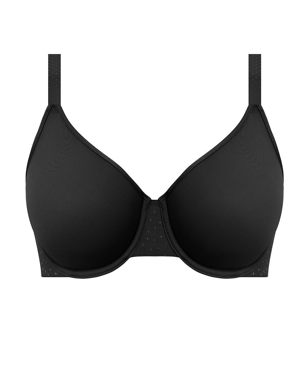 Soutien-gorge minimiseur bonnets moulés lisses Wacoal Back Appeal noir WA857303-BLK