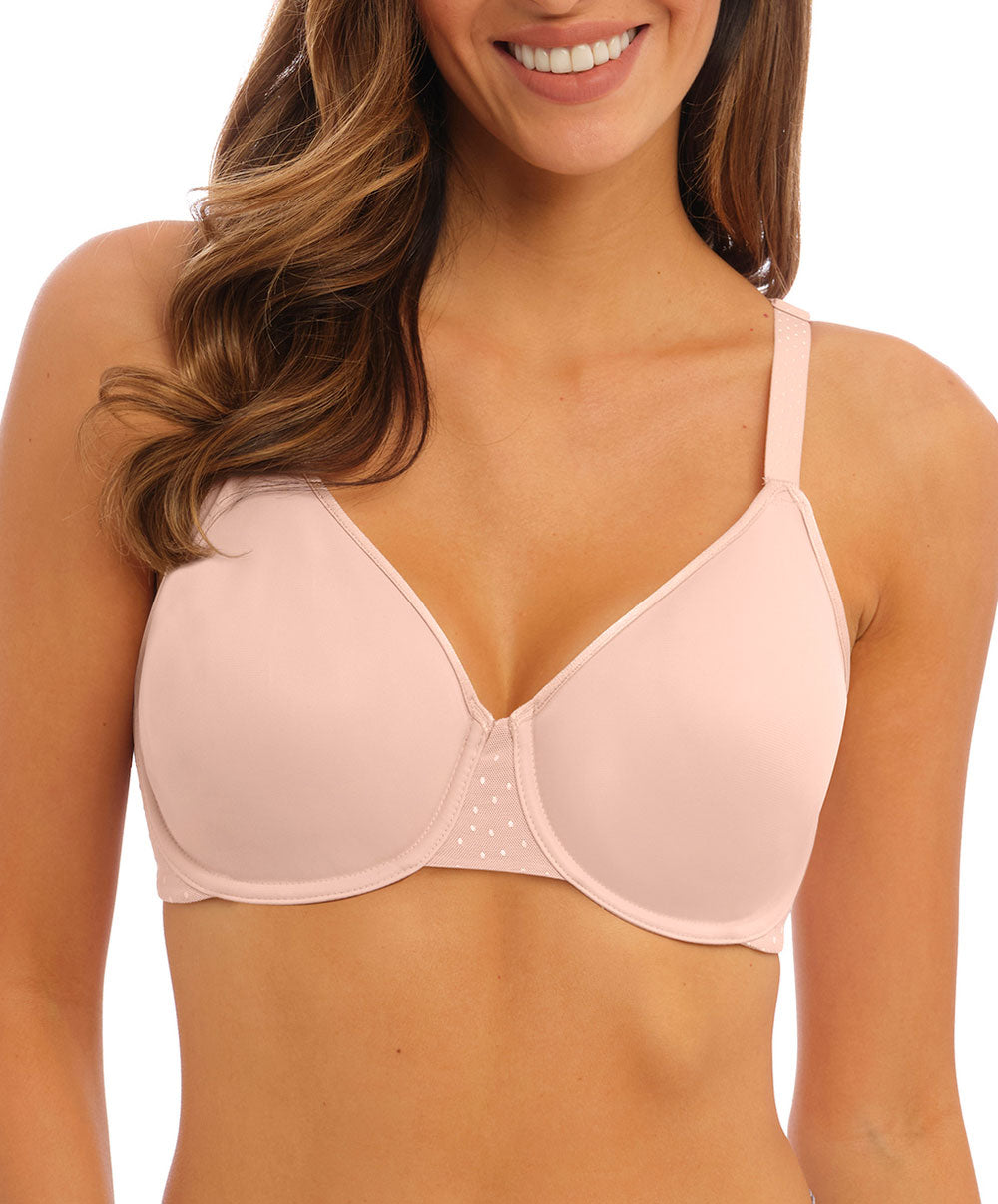 Soutien-gorge minimiseur bonnets moulés lisses Wacoal Back Appeal rose dust WA857303-253