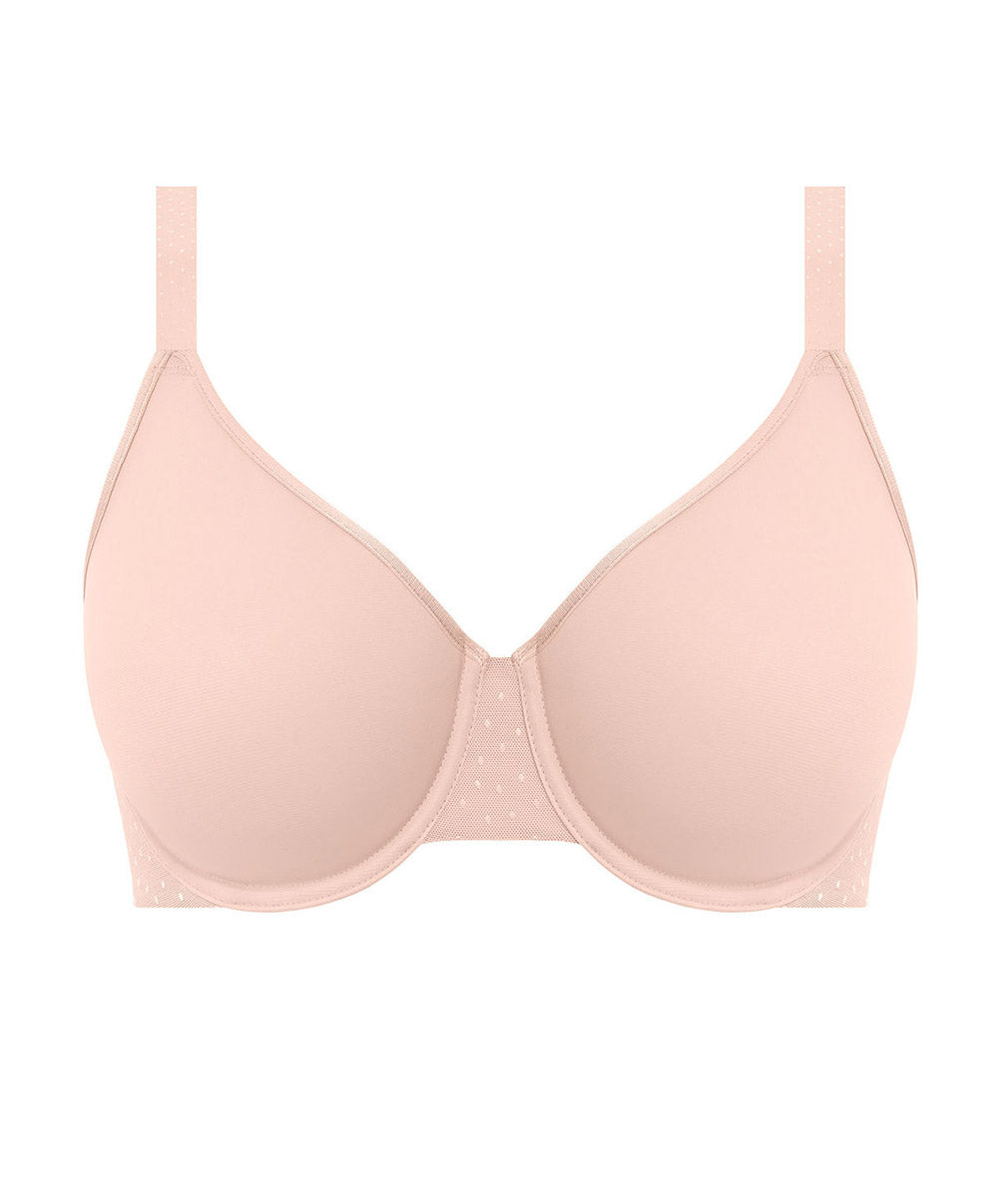 Soutien-gorge minimiseur bonnets moulés lisses Wacoal Back Appeal rose dust WA857303-253