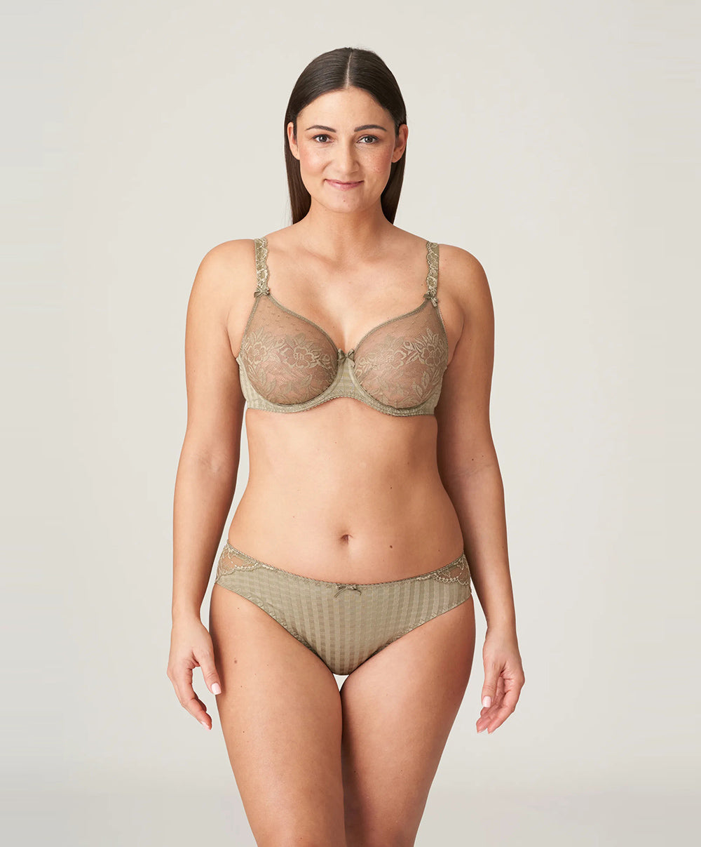Soutien-gorge moulé emboitant grande taille en dentelle PrimaDonna Madison golden olive 0262127-GOO