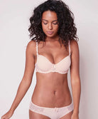 Soutien-gorge moulé padding spacer forme corbeille bretelles multipositions Simone Pérèle Andora poudre 131343-383