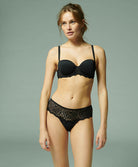 Soutien-gorge moulé padding spacer forme corbeille Simone Pérèle Caresse noir 12A343-015