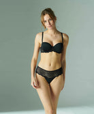 Soutien-gorge moulé padding spacer forme corbeille Simone Pérèle Caresse noir 12A343-015
