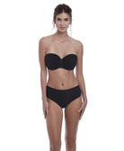 Soutien-gorge moulé sans bretelles armatures Fantasie Aura noir FL2320-BLK face