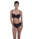 Soutien-gorge moulé sans bretelles armatures Fantasie Aura noir FL2320-BLK face