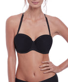 Soutien-gorge moulé sans bretelles armatures Fantasie Aura noir FL2320-BLK face