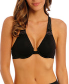 Soutien-gorge ouverture frontale lisse décolleté plongeant Wacoal Soft Embrace noir WA851311-BLK