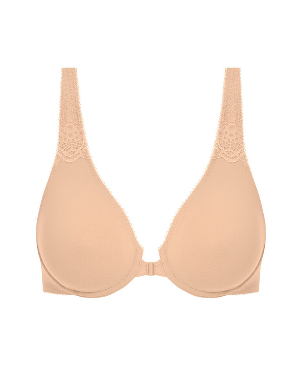 Soutien-gorge ouverture frontale lisse décolleté plongeant Wacoal Soft Embrace sand WA851311-263