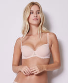 Soutien-gorge moulé padding en maille spacer 3D Simone Pérèle Délice poudre 12X343-383