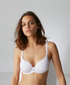 Soutien-gorge moulé décolleté plongeant spacer bretelles multipositions Simone Pérèle Andora blanc 131316-011