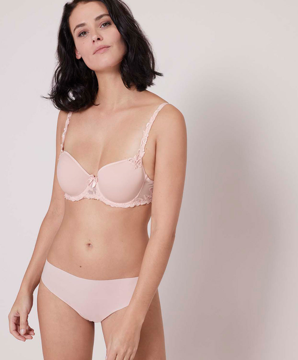 Soutien-gorge moulé décolleté plongeant spacer bretelles multipositions Simone Pérèle Andora poudre 131316-383