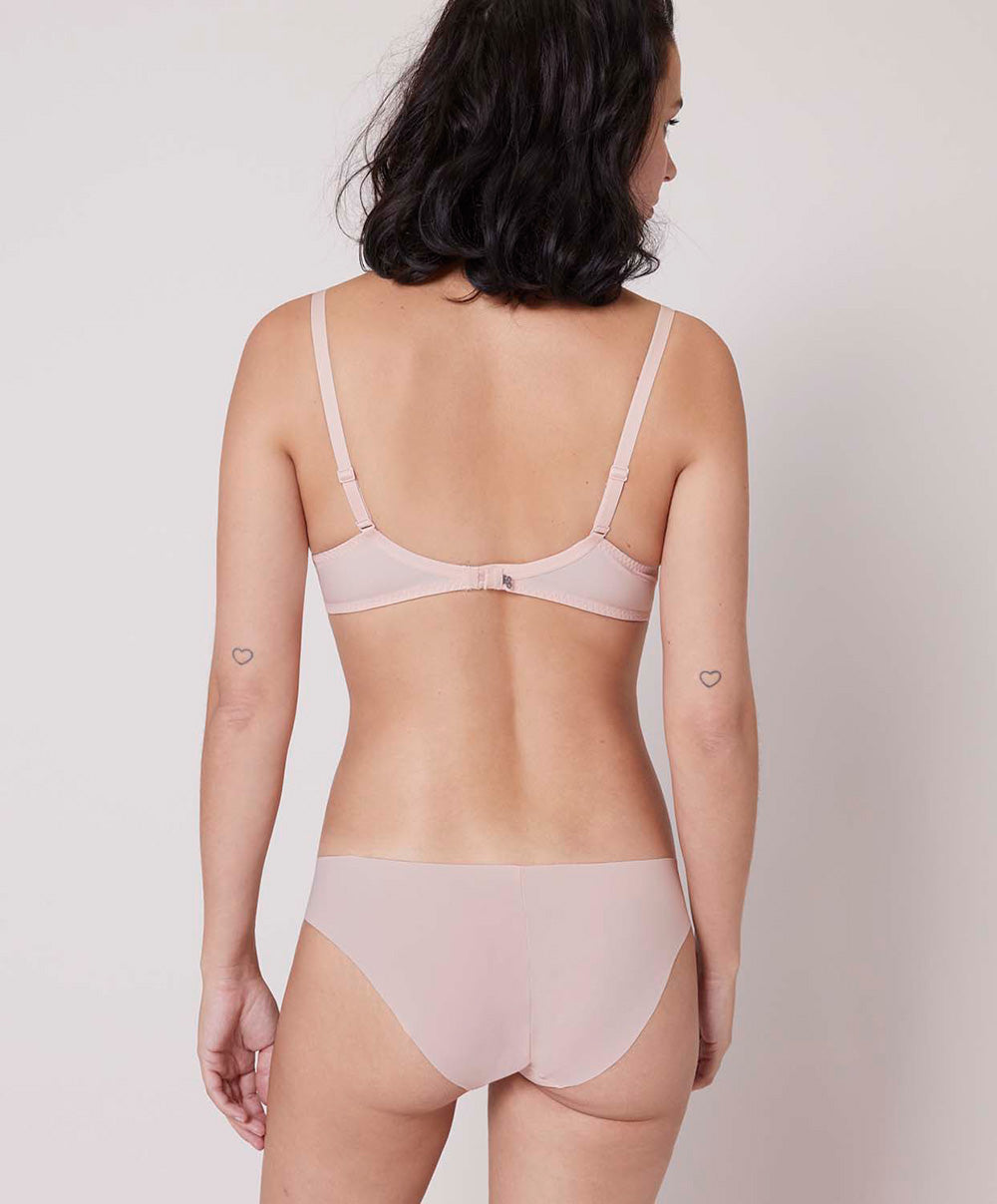 Soutien-gorge moulé décolleté plongeant spacer bretelles multipositions Simone Pérèle Andora poudre 131316-383