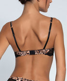 Soutien-gorge plunge forme corbeille imprimé panthère Lise Charmel Fauve Amour ambre panthère ACH3379-AP