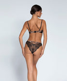 Soutien-gorge plunge forme corbeille imprimé panthère Lise Charmel Fauve Amour ambre panthère ACH3379-AP