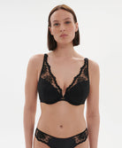 Soutien-gorge push-up décolleté plongeant Simone Pérèle Intrigue noir 1E2347-015