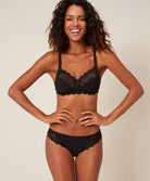 Soutien-gorge sans armatures triangle Simone Pérèle Caresse noir 12A210-015