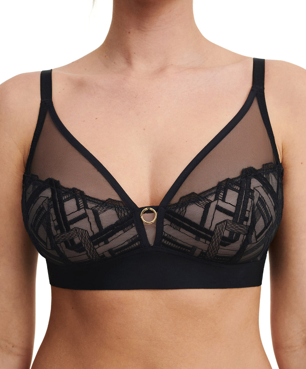 Soutien-gorge sans armatures maintien Chantelle Graphic Support noir C21S20-011