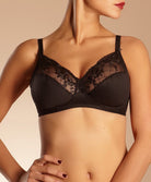 Soutien-gorge sans armatures grande taille Chantelle Pont Neuf noir C13820-011