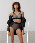 Soutien-gorge sans armatures grande taille Chantelle Smooth Lines noir beige C11N80-0DS