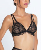 Soutien-gorge sans armatures triangle Lise Charmel Féérie Couture noir ACH6574-NO