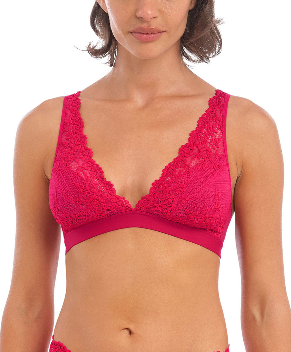 Soutien-gorge triangle sans armatures Wacoal Embrace Lace rouge persan WA852191-615