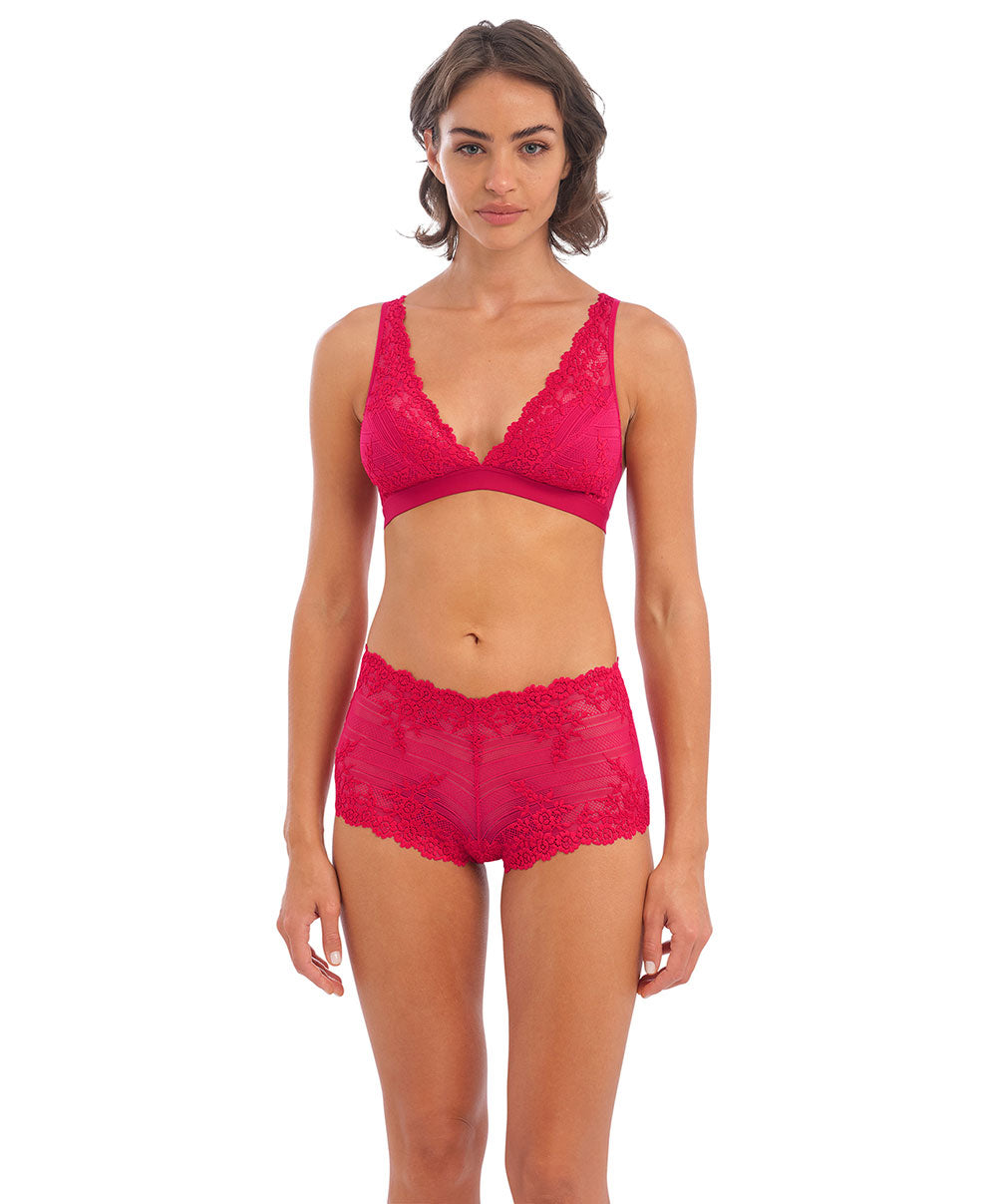 Soutien-gorge triangle sans armatures Wacoal Embrace Lace rouge persan WA852191-615