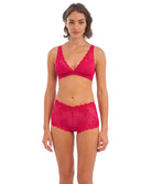 Soutien-gorge triangle sans armatures Wacoal Embrace Lace rouge persan WA852191-615