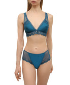 Soutien-gorge en soie sans armatures triangle Lise Charmel Splendeur Soie cyan ACC6580-SC -10