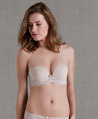 Soutien-gorge sans bretelles lisse Eden Simone Perele Peau rosee