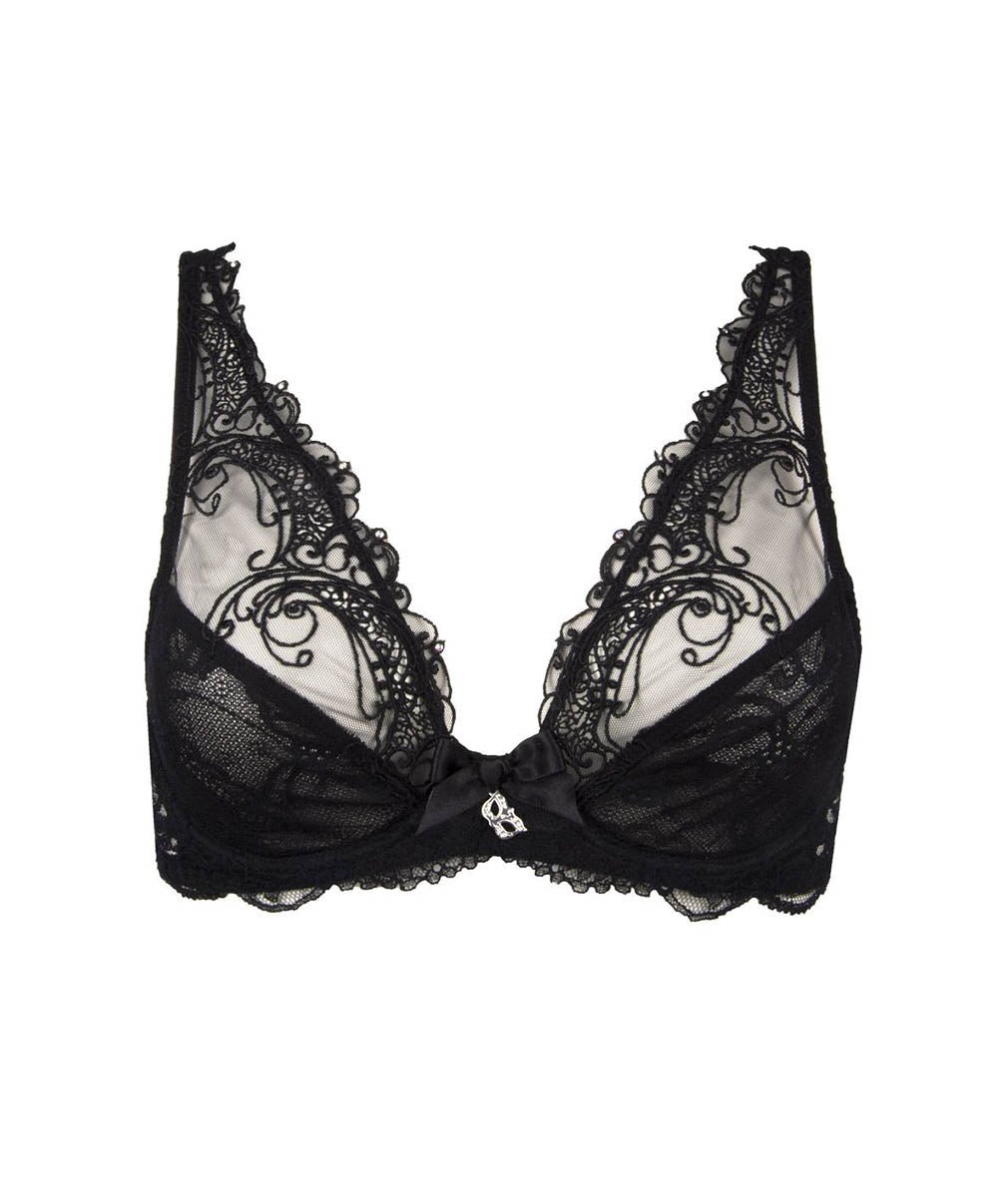 Soutien-gorge sexy triangle armatures Lise Charmel Soir de Venise noir ACA7403-ND