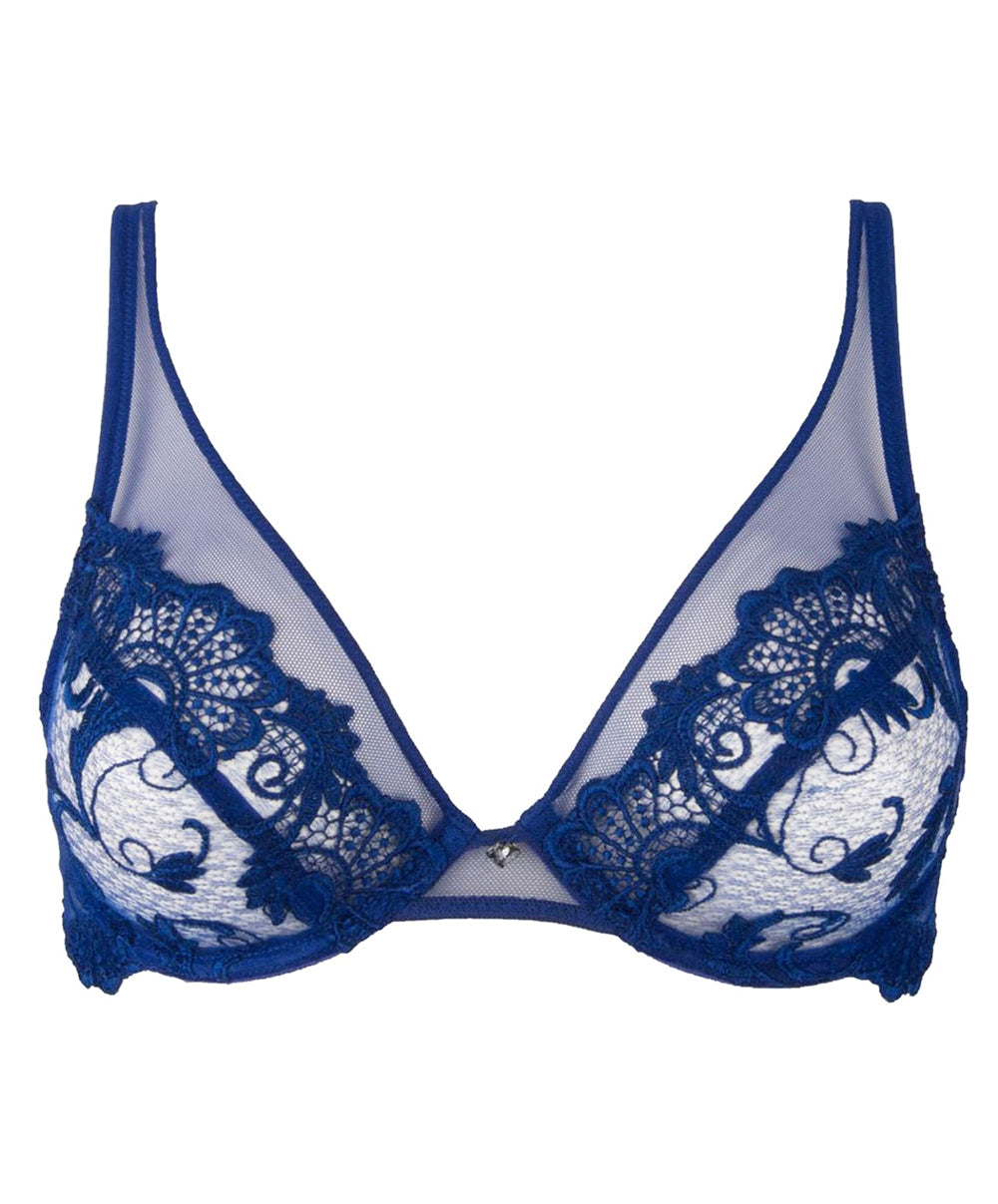 Soutien-gorge triangle armatures sexy Lise Charmel Dressing Floral bleu ACC6988-DB