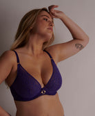 Soutien-gorge triangle armatures Illusion fauve Ultraviolet Aubade 1AF12-ULTR