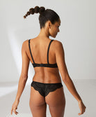 Soutien-gorge triangle en dentelle sans armatures Simone Pérèle Karma noir 12V250-015