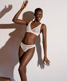 Soutien-gorge triangle en dentelle sans armatures Simone Pérèle Swing poudre pétale 15Y250-332
