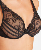 Soutien-gorge triangle plongeant A la folie Noir Aubade QI12-6-KHOL