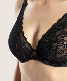Soutien-gorge triangle plunge confort Rosessence noir Aubade HK12-02-noir