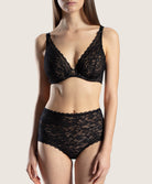 Soutien-gorge triangle plunge confort Rosessence noir Aubade HK12-02-noir