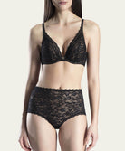 Soutien-gorge triangle plunge Rosessence noir Aubade HK12-noir