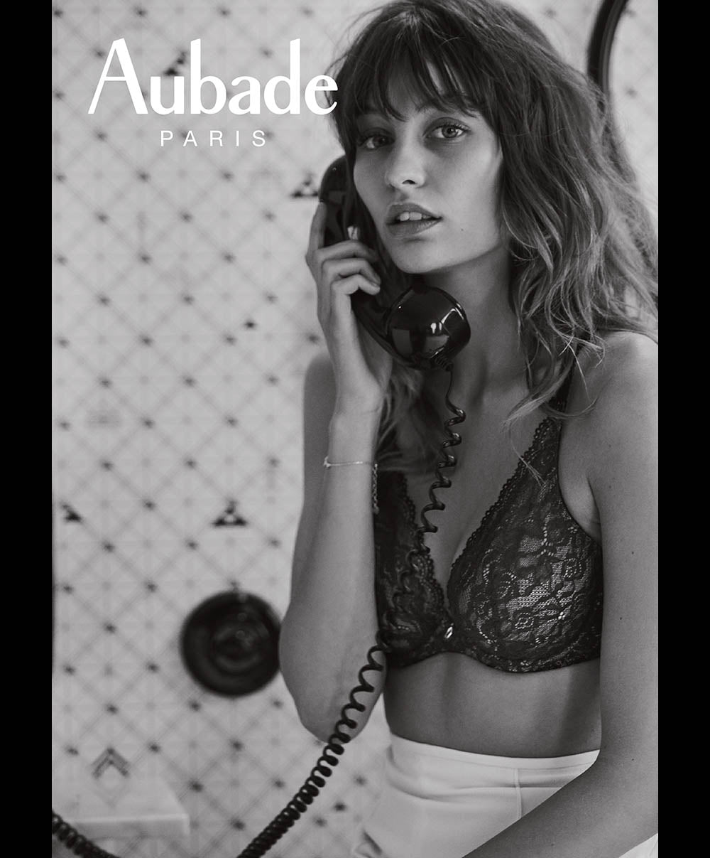 Soutien-gorge triangle plunge Rosessence noir Aubade HK12-noir