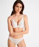 Soutien-gorge triangle plunge Rosessence opale Aubade HK12-OPAL
