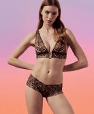 Soutien-gorge triangle sans armatures Aubade x Iris Van Herpen Sensory illusion Golden Leaves Aubade RC10B-GLEA